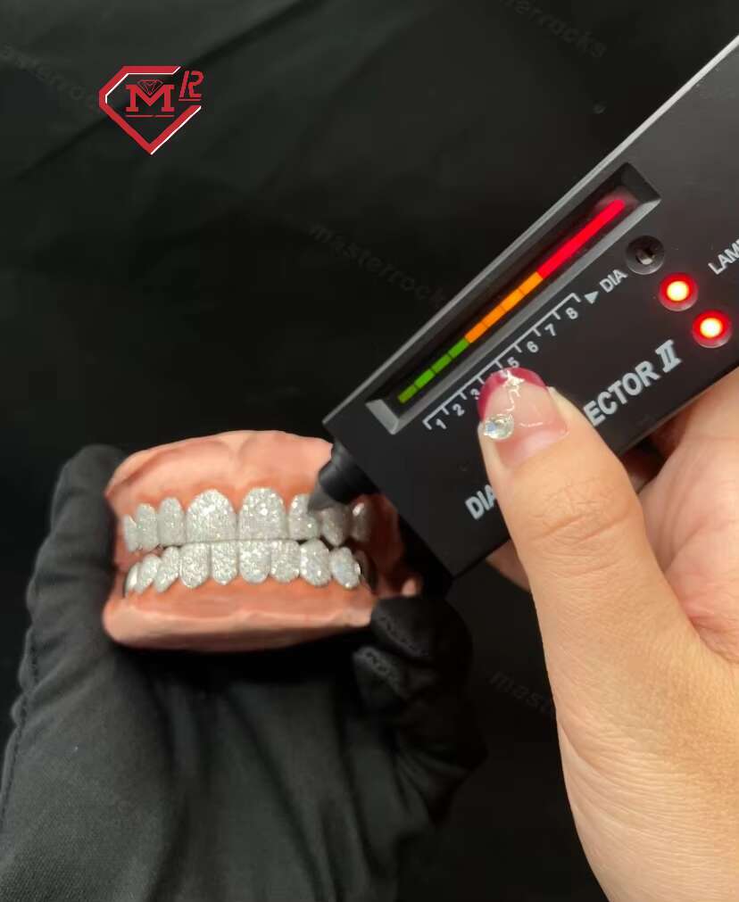 Real 925 Sterling Silver 8 Top 8 Bottom Grillz for Teeth Honey Comb Deep Cut d Vvs Moissanite Grillz Custom