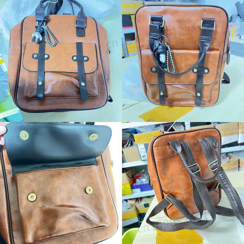 High Quality Pu Leather Womens Backpack Fashion New Designer Vintage New Ladies Travel Backpack Solid Color Women Shoulder Bags Z250512