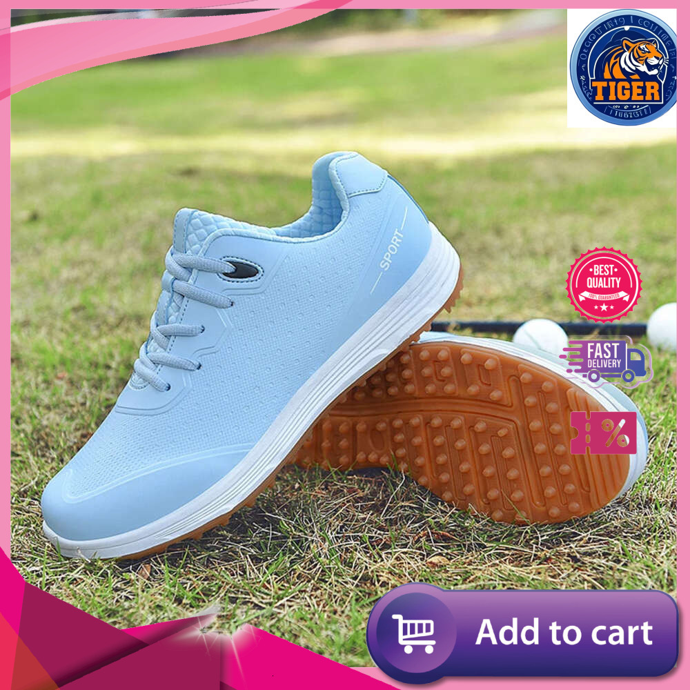 Ddmytiger Women Comfortable Waterproof Golf Sneakers Outdoor Walking Men Golfing Footwear Anti Slip Knob Athletic Golfer Shoes Outdoor Shoes