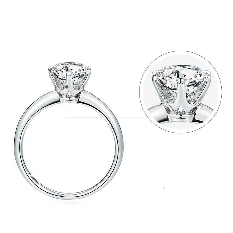Real 925 Sterling Silver Gemstone Womans Diamond Ring Moissanite Solitaire Rings for Women Engagement Luxury Fine Jewelry
