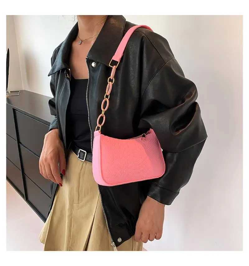 Retro Underarm Bag Solid Color Shoulder Bag Casual Purse Women Fashion Tote HandbagW250512
