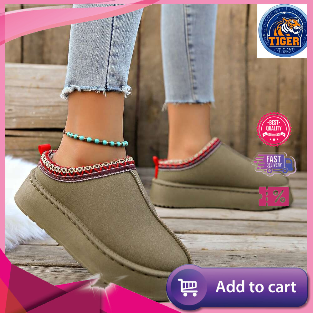 Ddmytiger Cotton Large Size Shoes For Women S Fashion Warmth And Comfort Snow Outdoor Shoes
