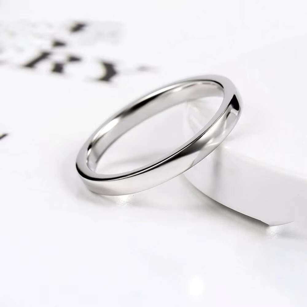 Fine Jewelry 925 Sterling Silver Rhodium Plated 2mm 4mm 6mm Smooth Band Elegant Eternity Plain Bold Minimalist Rings Women Men