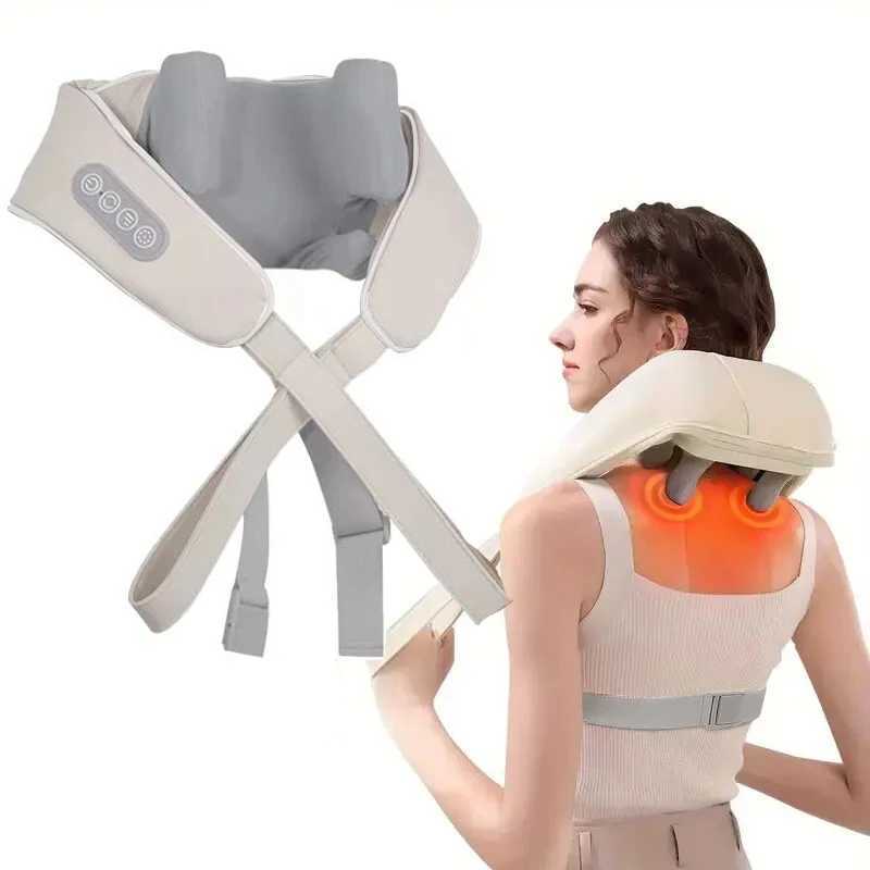 Deep Tissue shiatsu Back Massager Neck shoulder Massagers Electric Kneading Squeeze Muscles Massage Home Body RelaxW250512