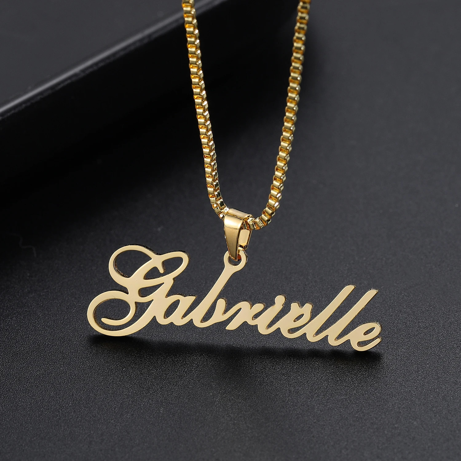 Custom Name Necklace Personalized Nameplate Necklace For Women Gold Stainless Steel Chain Customized Princess BFF Jewelry Gift 250512
