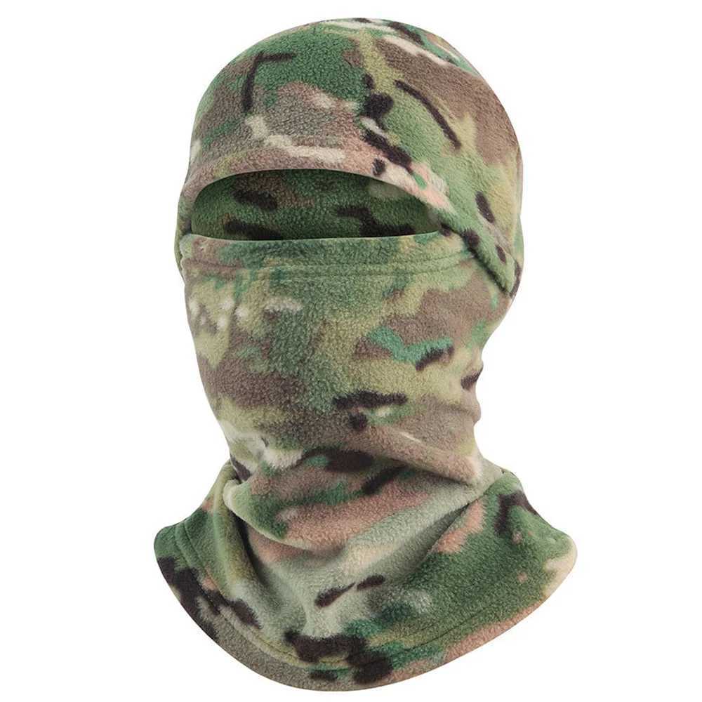 Tactical Winter Hat Polar Coral Fleece Balaclava Men Camouflage Face Ski Mask Warmer Beanies Thermal Sports Scarf CapsW250512