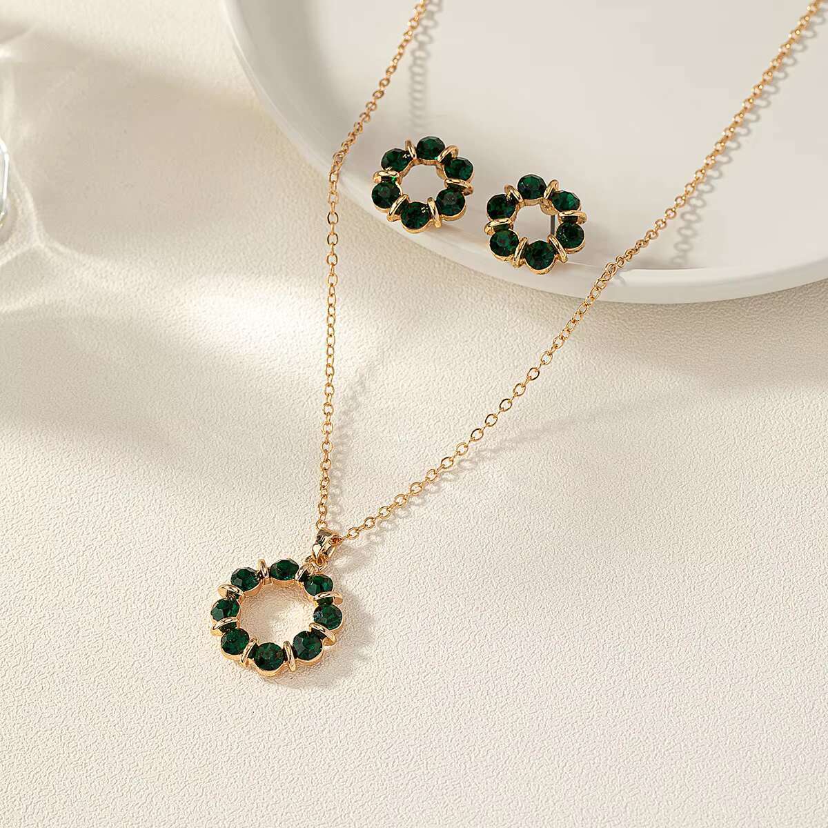 Fashion Zircon Dia Gold Plated Women Necklace for Lady