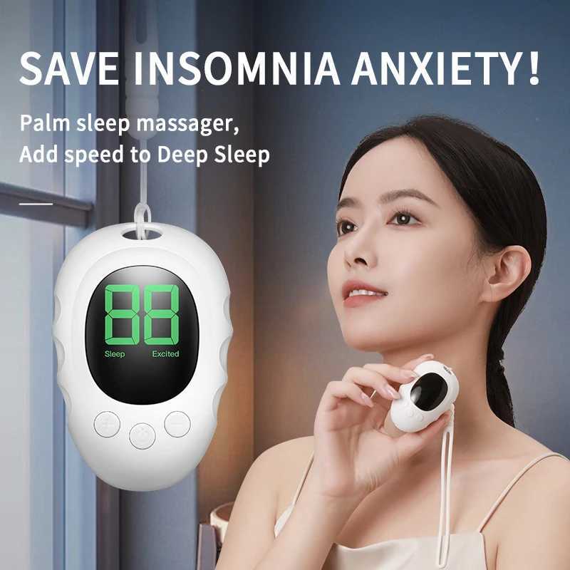 Microcurrent Sleep Aid Device Relieve Insomnia Instrument Help Sleep Night Anxiety Pres Relief Palm Pulse MassagerW250512