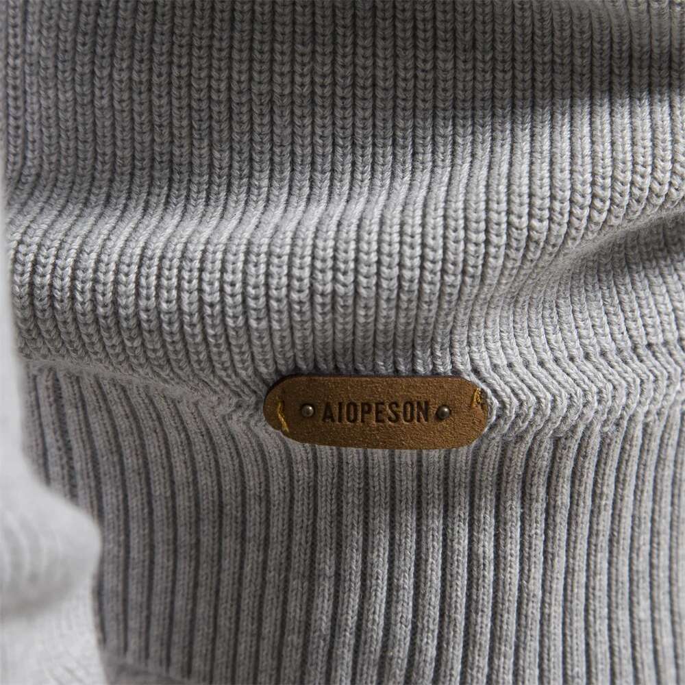 2023 New Autumn Cotton Zipper Cardigans For Fashion Casual Social Sweaters High Collar Warm Winter Knitted Sweater Men-250512