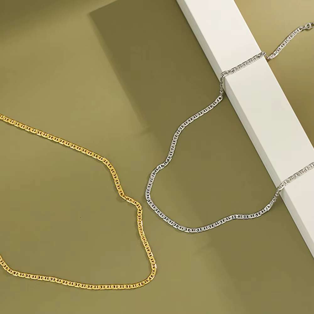 Fashion 2021 fashion pure sier filled designer jewelry statement simple chain necklace for women