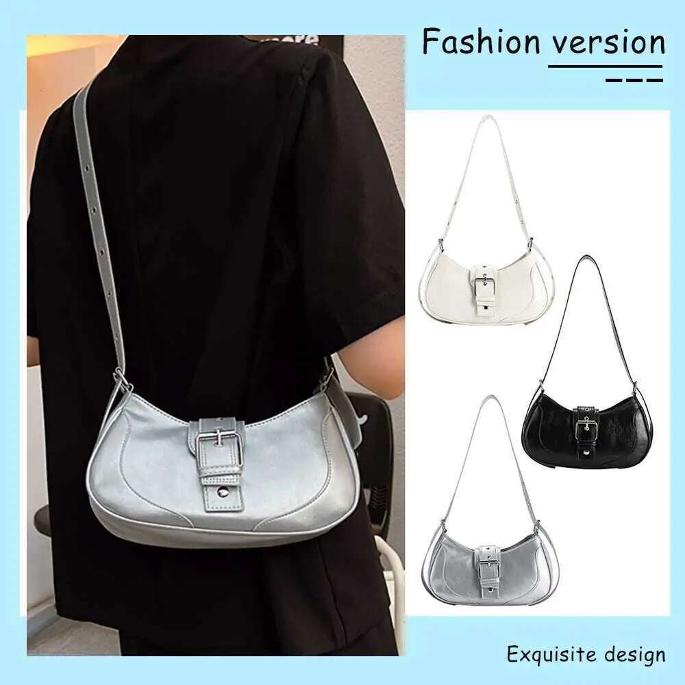 Underarm Women Shoulder Designer PU Large Capacity Spicy Girl Simple Female Commuter Handbag Make Up Cosmetic Bag