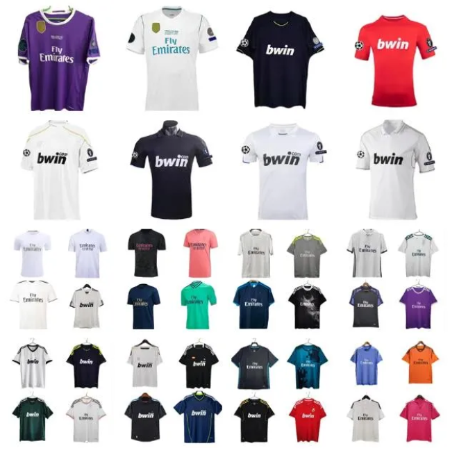 13 14 15 16 17 18 Real RONALDO Madrids Retro soccer jerseys 2015 2016 2017 2018 MARCELO ISCO BALE SERGIO RAMOS ALONSO MODRIC classic BENZEMA football shirt long sleeve