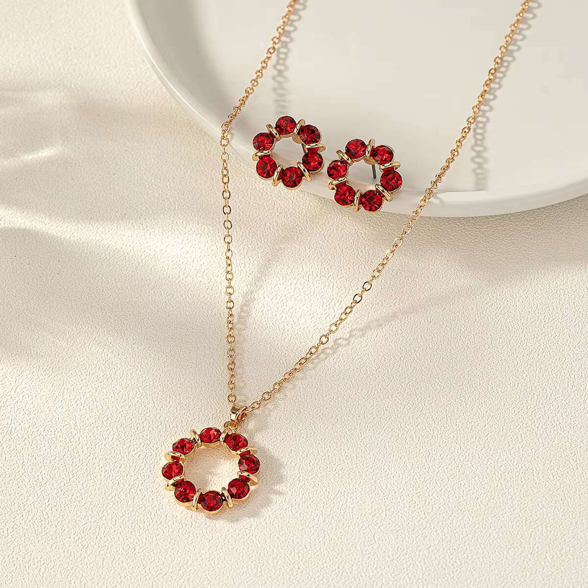 Fashion Zircon Dia Gold Plated Women Necklace for Lady