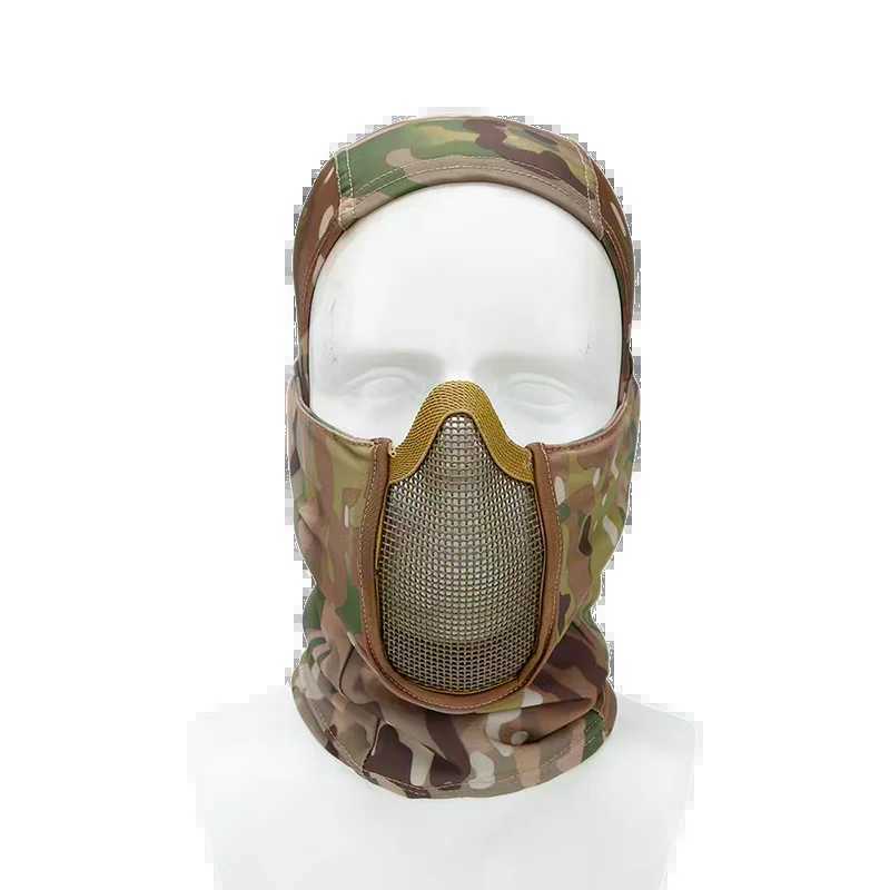 Tactical Half Face Balaclava Hunting Mask CS Game Training Scarf Airsoft Shooting Mask Shooting AccessoriesW250512