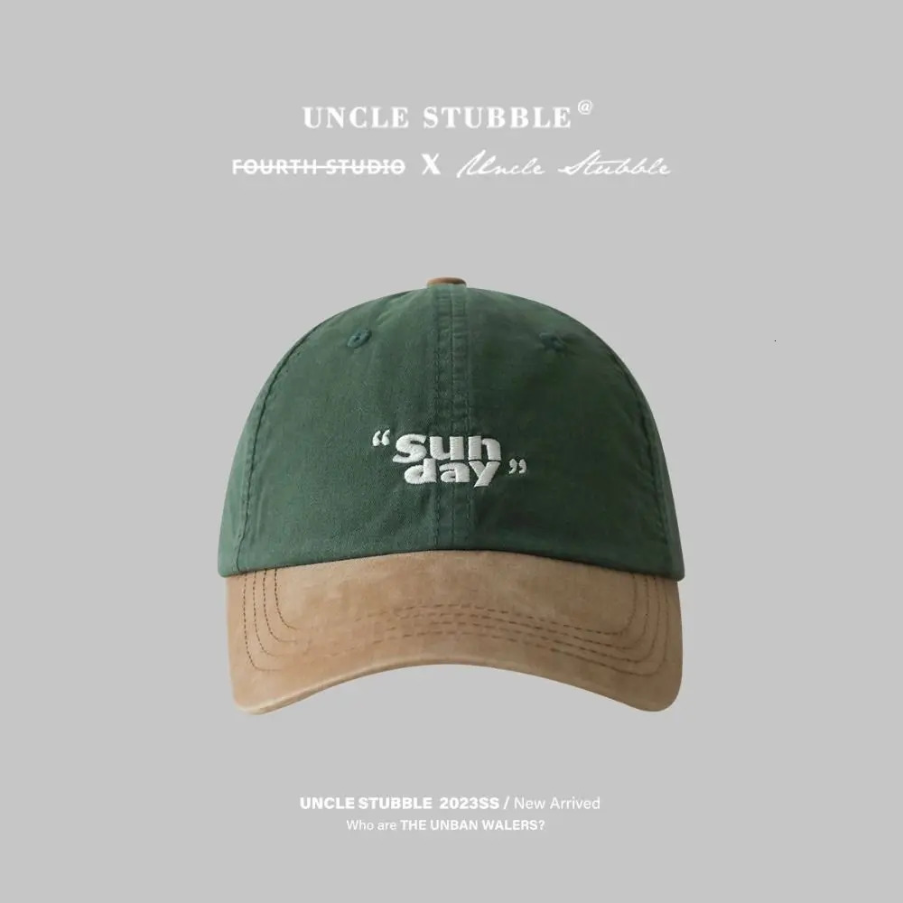 Stitching and Contrasting Colors Casual Baseball Cap Soft Top Korean Style Outdoor Retro Sports Hat Peaked 250512