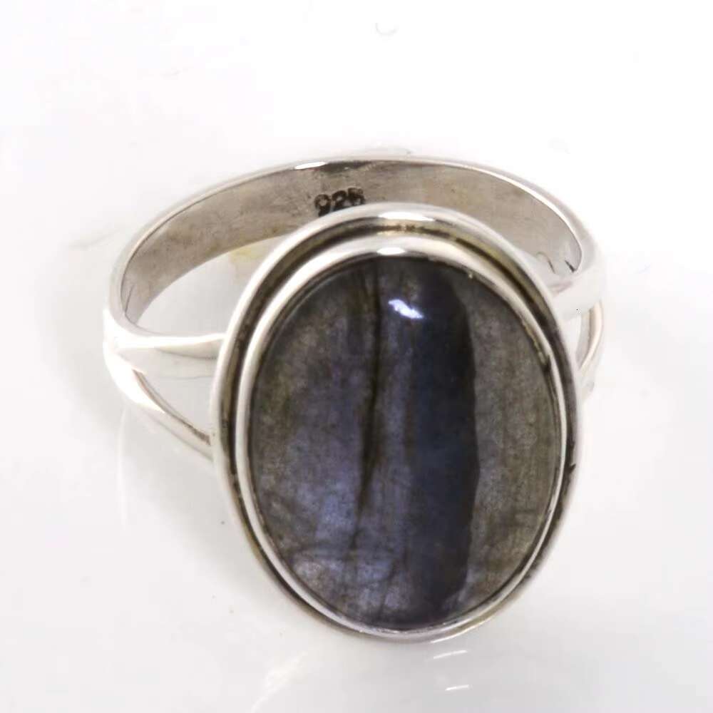 Natural Labradorite 925 Sterling Silver Ring