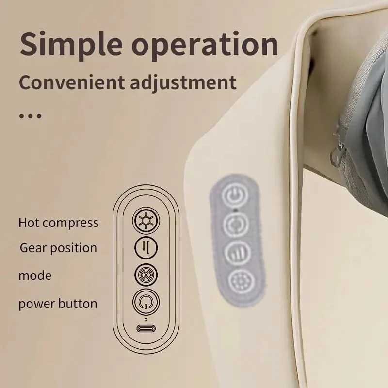 Deep Tissue shiatsu Back Massager Neck shoulder Massagers Electric Kneading Squeeze Muscles Massage Home Body RelaxW250512