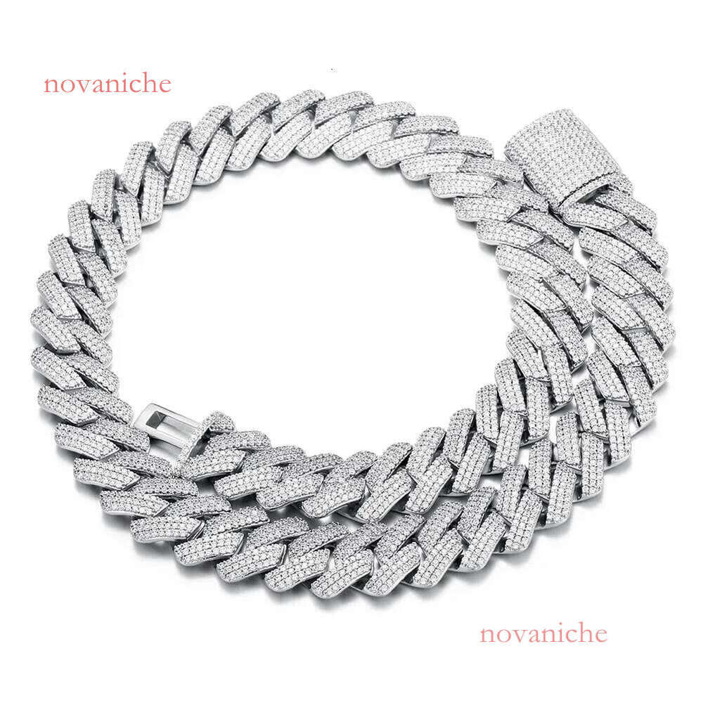 miami cuban link necklace designer for men 3 row bling cz dia chain 20MM W choker iced out chains necklaces gold plate hip hop jewelry woman gift