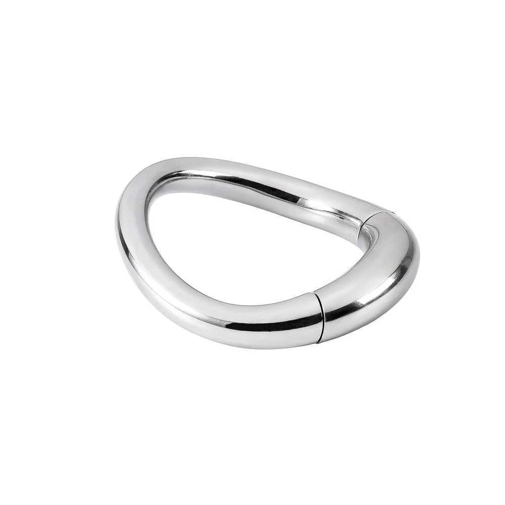 Magnetic bondage lock cock Ring Heavy male metal Ball Scrotum Stretcher Delay ejaculation BDSM Sex Toy men W250512