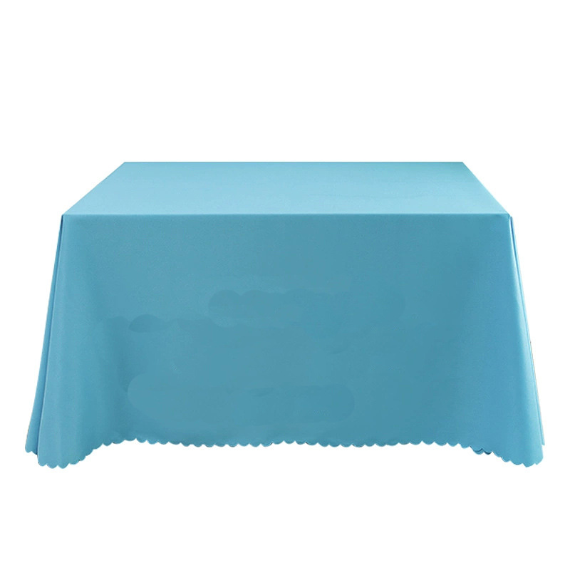B408 Thickened plain tablecloth wedding red tablecloth hotel restaurant fabric tablecloth event meeting rectangular tablecloth