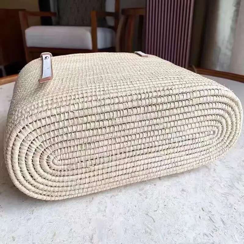 Natural Handmade Luxurious Lafite Grass Woven Bag, Simple And Stylish One Shoulder Handbag