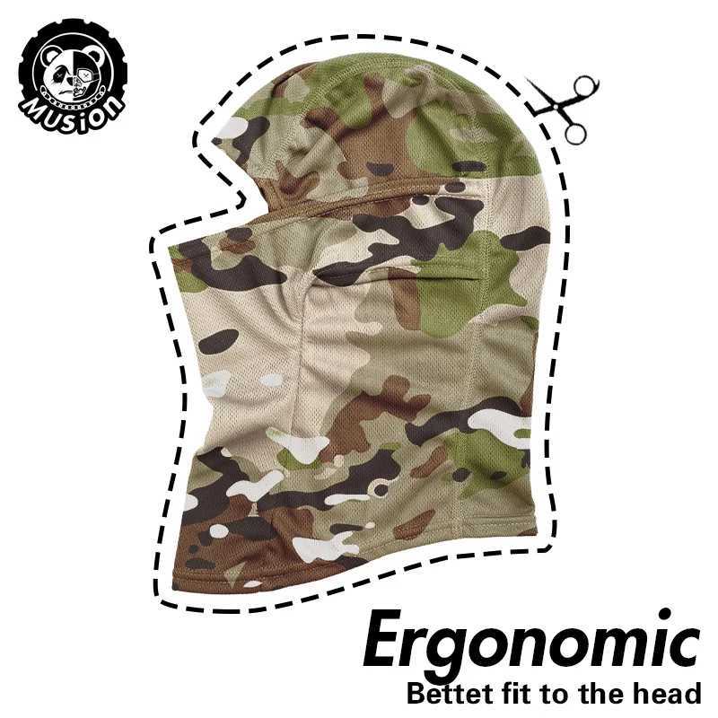 Musion Balaclava Breathable Mesh UV Protection Motorcycle Full Face Mask Balaclava Printed Riding Head CoverW250512