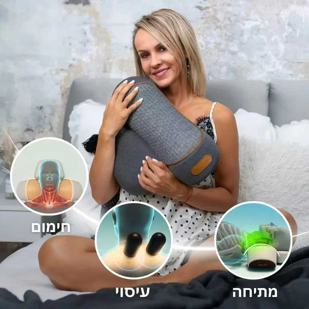 Okayso Massage Pillow Neck Hump 3-in-1 Neck Massage Pillow Heated Massage Neck Pillow Memory Foam PillowsW250512