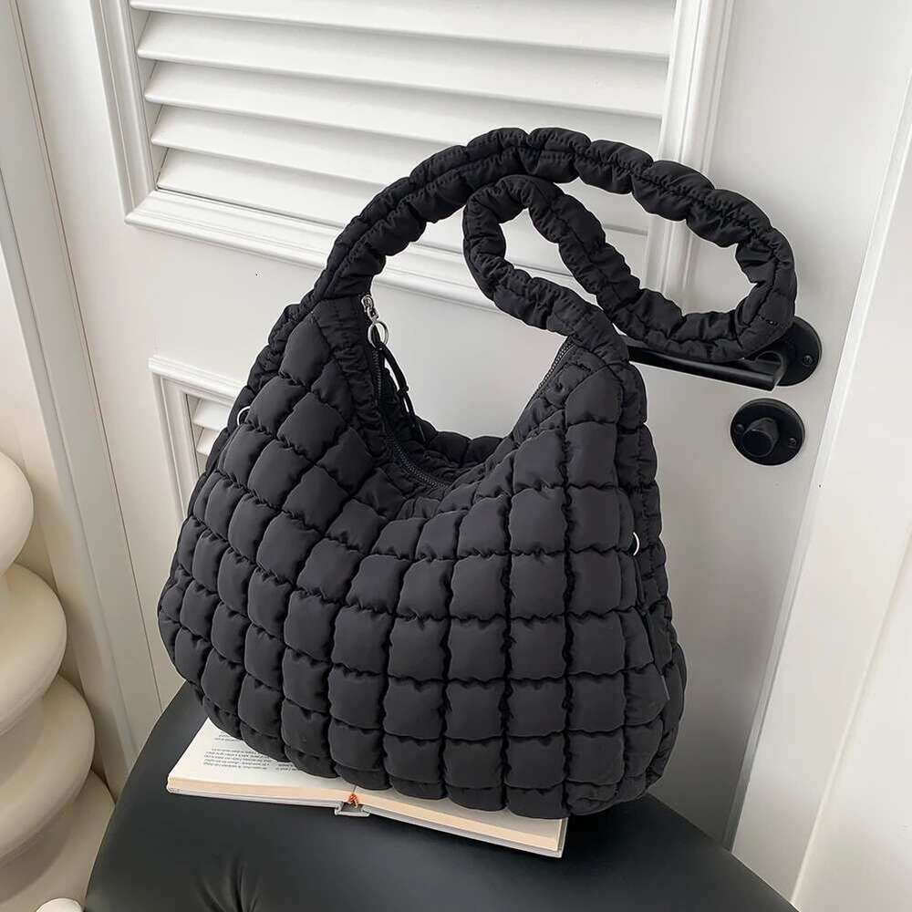 Women Cloud Hobo Large Capacity Quilted Stylish Commuting Solid Color Fashion Padded Sling Bag Puffer Shoulder Bags