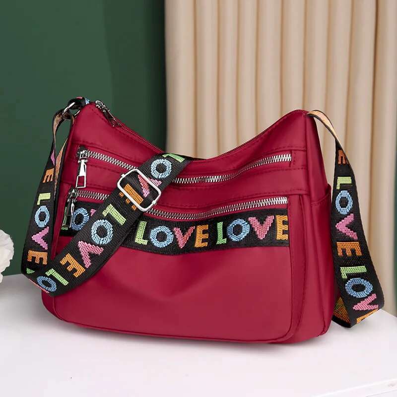 Women Waterproof Oxford Cloth Multi Pocket Messenger Handbag Canvas Shoulder Bag Multifunctional Crossbody Bags