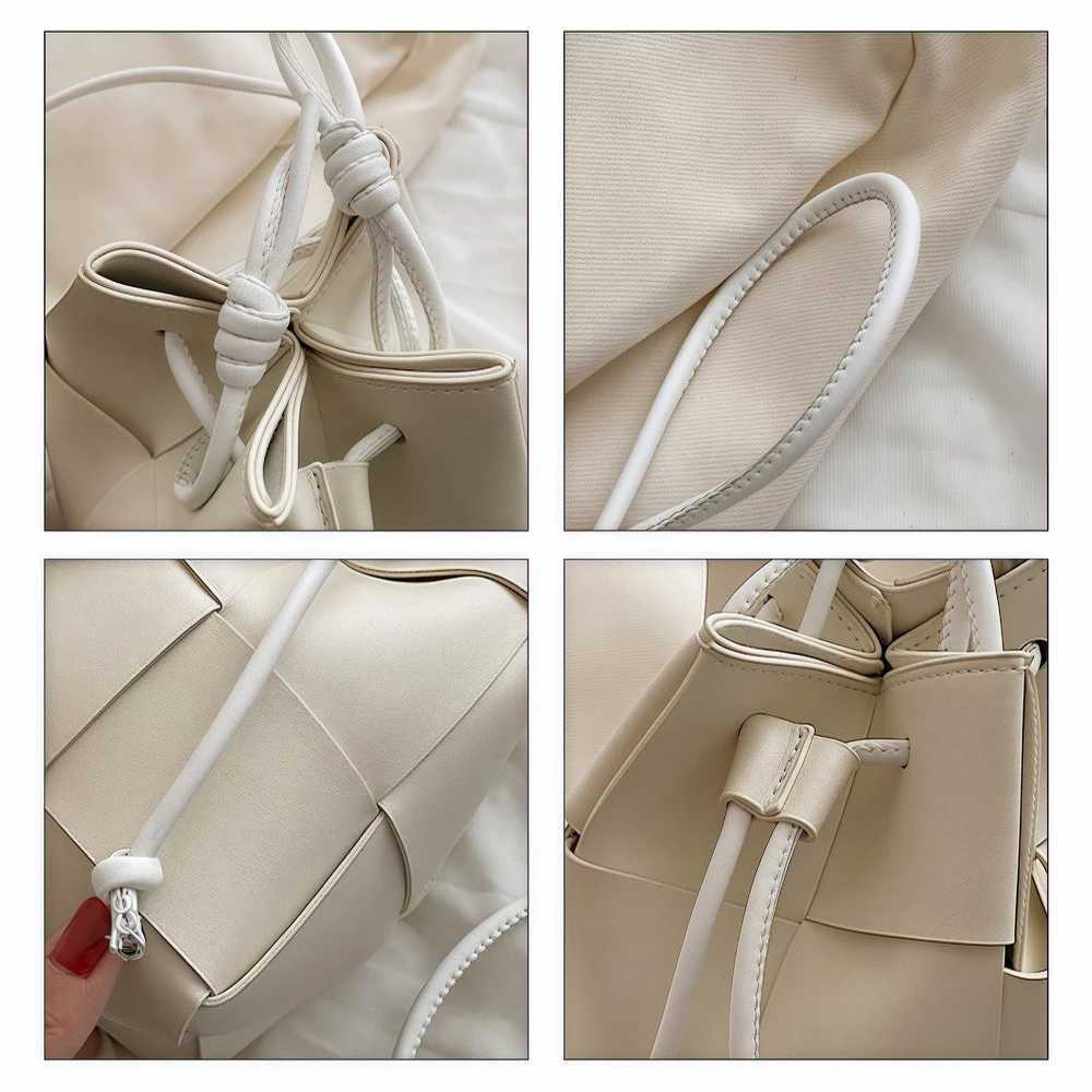 Drawstring woven bucket bag niche design woven bag large capacity mobile phone bag single shoulder crossbody bag. zwqXJ250512
