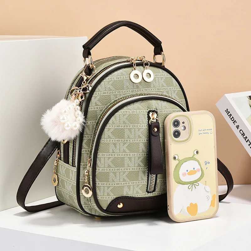 Fashionable New Women Backpack Soft Leather Letter Single Shoulder Crossbody Bag Urban Simple Handbag Classic Versatile Handbag Z250512