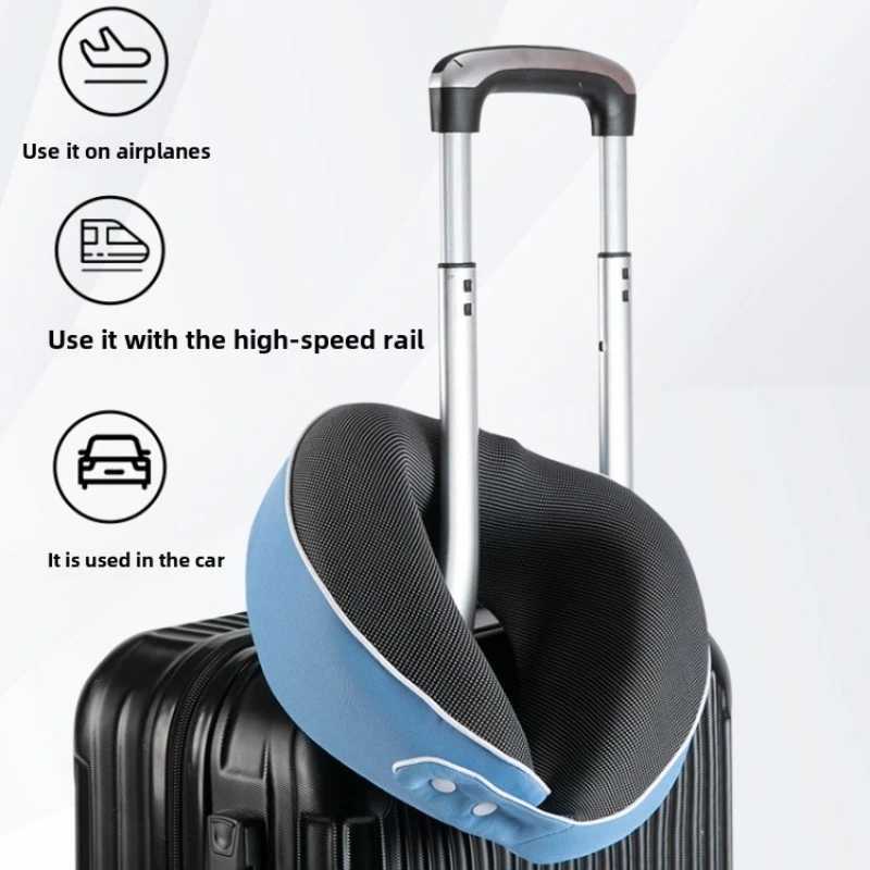 Brand New Neck Soft Care U-shaped Bluetooth Music Pillow Air Flight Multifunctional Travel Memory Foam PillowW250512