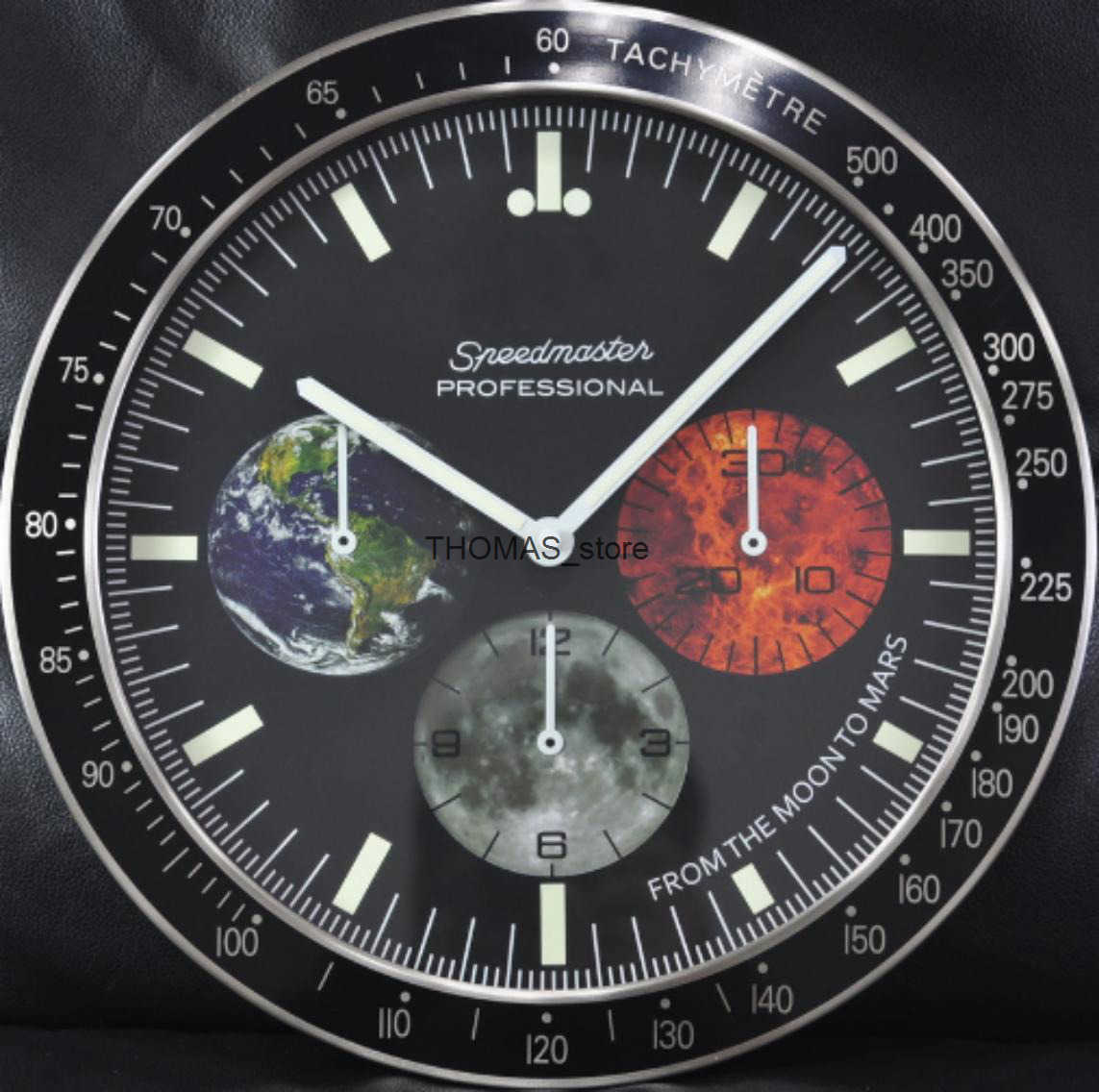 Cheap Clocks Modern Design Quartz Large Wall Watch Stainless Steel With Date Luminous Silent Sweeping Movement W250715