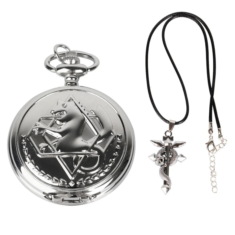 Fullmetal Alchemist High Grade Gifts Sets Pocket Watch Cosplay Japan Anime Necklace Clock Accessories With Box CF1217 250512