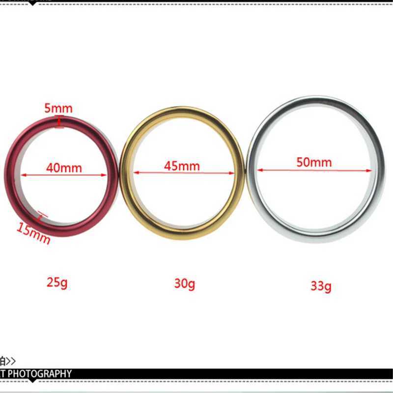Sex Toys Penis Ring Aluminum Cock Rings Delay Ejaculation Adult Products Casing Delay Scrotum Lock Loops Sex Toys for Men W250512