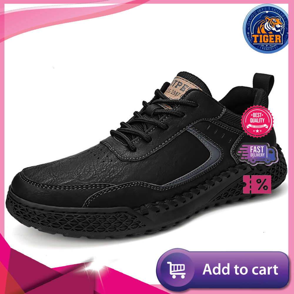 Ddmytiger S Korean Men Version Versatile Breathable Casual Shoes Non Slip Soft Soles British Fashion Trend One Foot Leather Outdoor Shoes