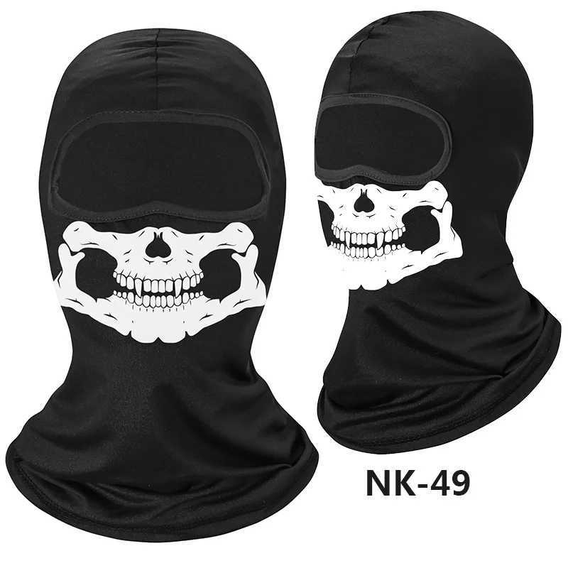 Skull Men Balaclava Mask Cycling Hat Sunscreen Face Cover Motorcycle Bicycle Headgear Full Face Bandana Breathable Windproof CapW250512