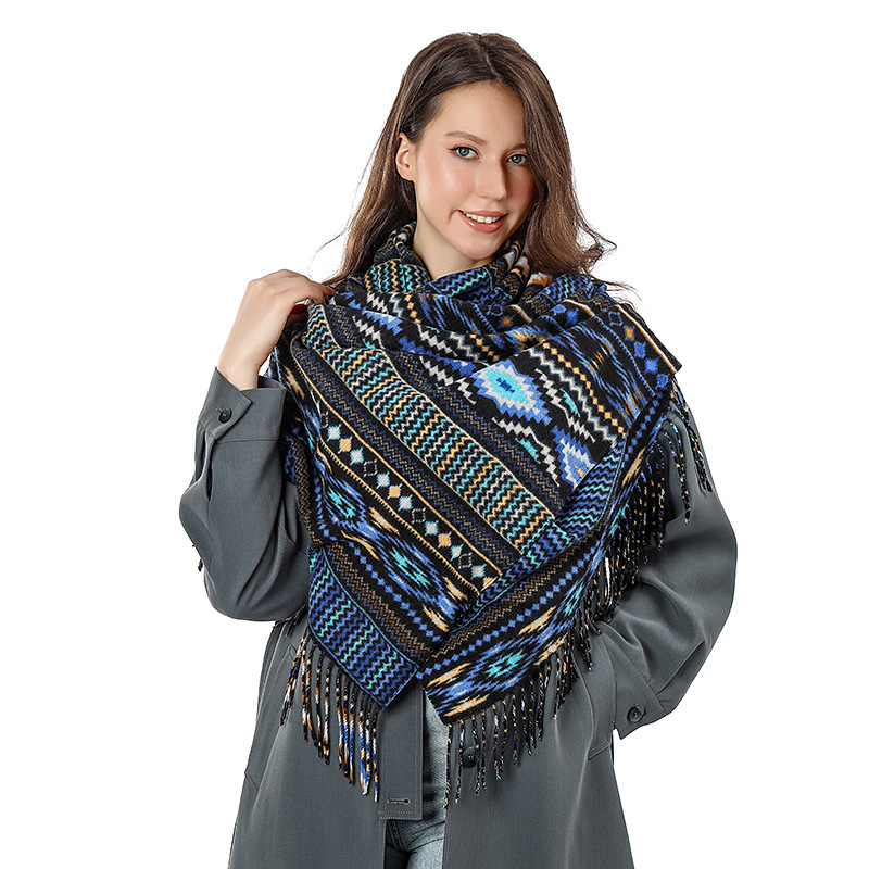 K691 2025 European and American cashmere thick warm scarf light luxury casual tassel neck comfortable fashion all-match shawl batch