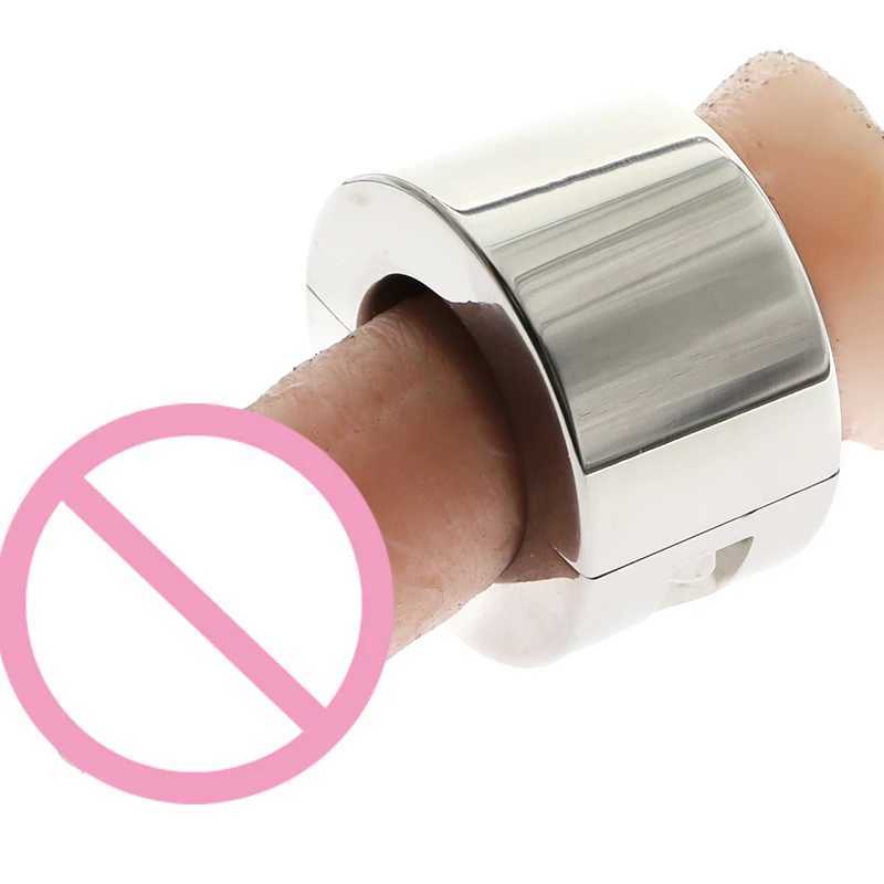 Stainless Steel Testicle Ball Stretcher Heavy Duty Weight Scrotum Cock Ring Metal Locking Pendant Weight for CBT Male Sex Toy W250512
