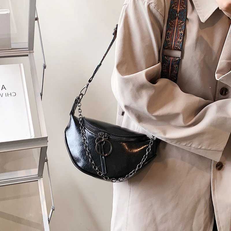 Travel Casual Chest Bag fashion Leather Waist Bag Women Fanny Pack Luxury Chest Pack Chain Handbag Female shoulder Crossbody BagXJ250512