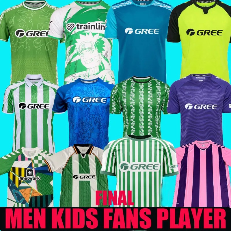2024 2025 ANTONY Mens Tshirts Real Betis 25 26 Isco Soccer JerseysJoaquin Fekir Biglesias Canales Willian j Shirt William Camarasa Juanmi Victor Ruiz Football Shirt
