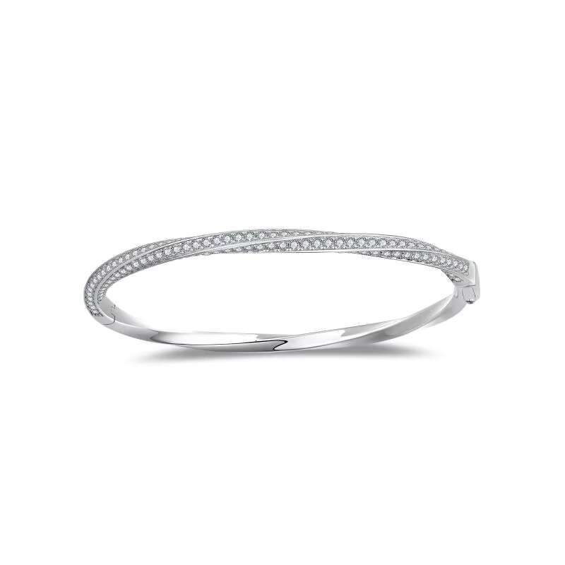 Ruizuan Moissanite Man Woman Bracelet 925 Sterling Silver Men Bracelet Cross Moissanite Nail Bracelet