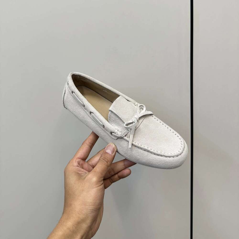 Women Size35-41 Natural Cow Suede Loafers Weaving Flats Solid Colors Lace Up Round Toe Designer Shoes Zapatillas De Mujer