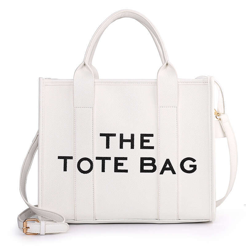 Women's New Solid Color PU Letter Tote Bag Simple and Casual Large Capacity Handbag designer bag
