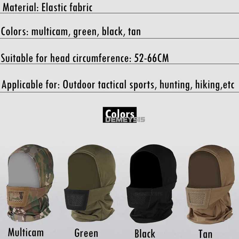 Tactical Balaclava Mask Outdoor Hunting Headgear Full Face Mesh Masks for Outdoor Hunting Airsoft ShootingW250512