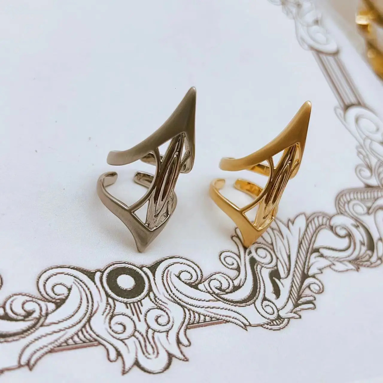 Gothic Unisex Cyber Punk Ring for Women Man Copper Metal Jewelry Hip-Hop Rock Party Street Rings Accessories Handmade Gift 250509