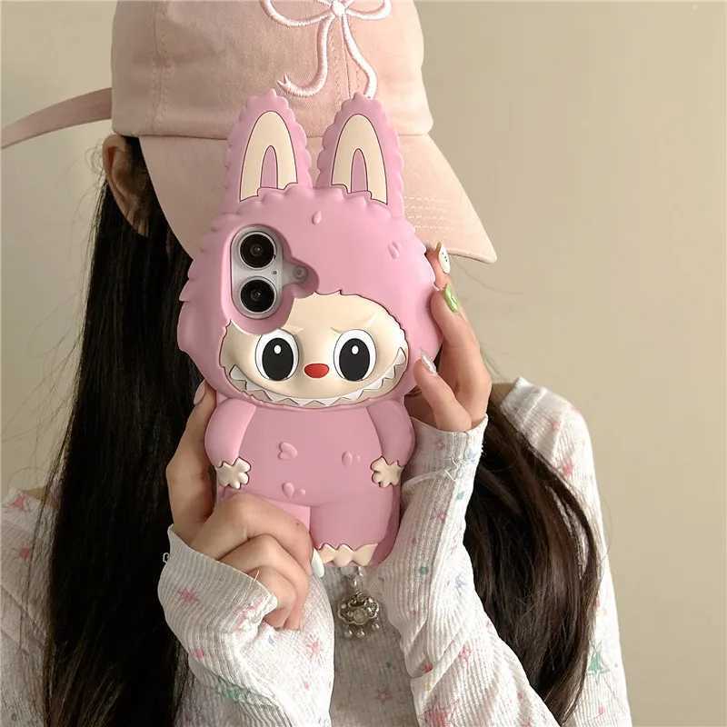 LaBuBu Monster Phone Case Kawaii Cartoon Anti Drop Soft Silicone Cover Suitable for IPhone 16 15 14 Plus 13 Pro Max Toy Gift Y250512