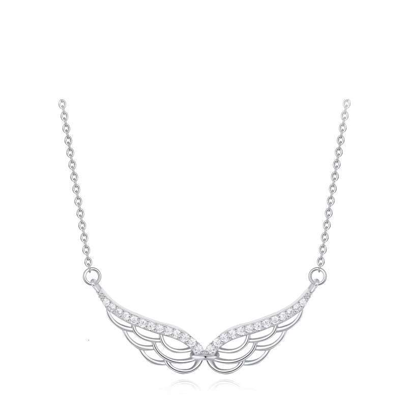 Women's boutique jewelry sier classic elegant angel wings wedding engagement fashion necklace