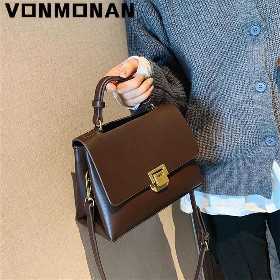Vintage Tote Winter New Quality PU Leather Women's Handbag Purses Designer Mini Shoulder Messenger Bag
