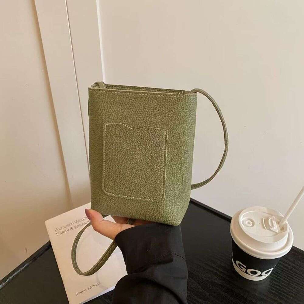 Mini New Style Small and Versatile Texture Single Shoulder Litchi Phone Fashion Crossbody Bag